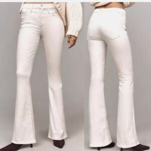 MOTHER The Down Low Weekender Skimp Denim Flare Pant in Fairest of them All